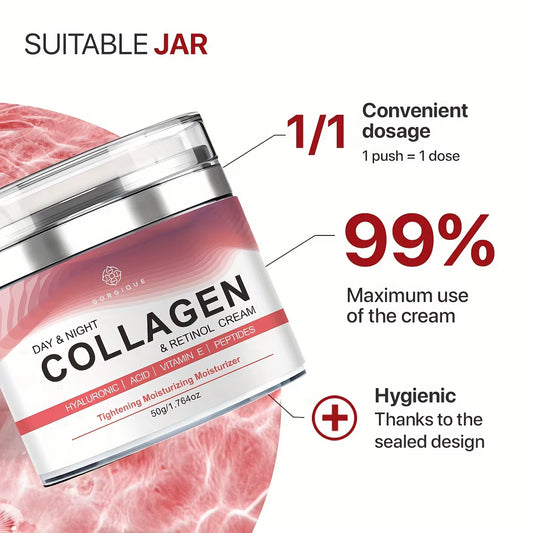 Collagen Cream for Face with Retinol and Hyaluronic Acid, Day Night Collagen anti Aging Skincare Facial Moisturizer