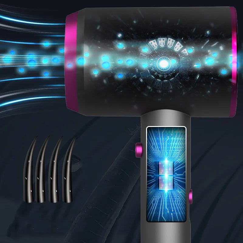 High-Speed Electric Turbine Air Blower Low Noise Constant Temperature Fast Drying Portable Negative Ion Hair Dryer