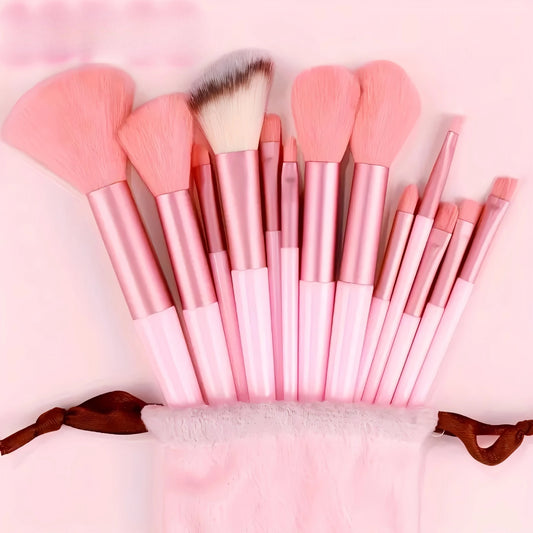 13PCS Makeup Brushes Set Eye Shadow Foundation Women Cosmetic Powder Blush Blending Beauty Make up Tool