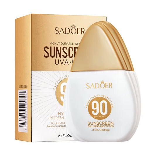 Spf 90+ Sunscreen for Face Body Sun Block Creams Solar Blocker Refreshing Non Greasy UV Resistant Facial Sunscreen