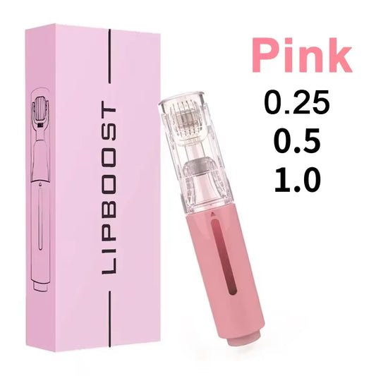 Pink 105 Microneedling Pen Serum Applicator Derma Roller Lip Plumper Beard Hair Growth Facial Skin Care Portable Beauty Tool