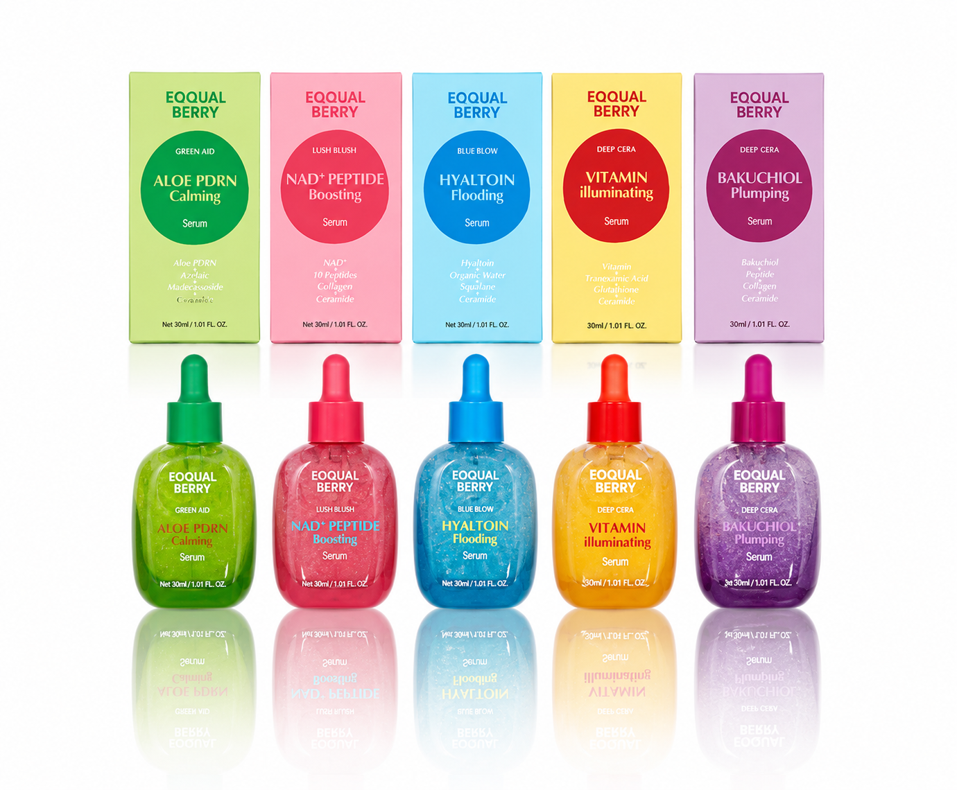 EQQUALBERRY PDRN+Peptide Boosting Seerumi 30ml – 5 Versiota | Herkkä & Nuorentava Ihohoito