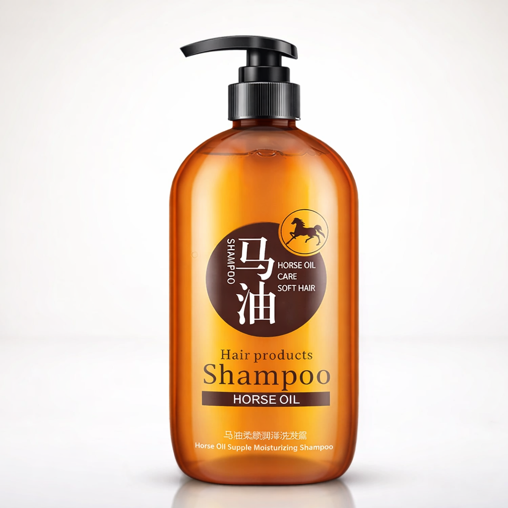 Kosteuttava ja Kiiltoa Lisäävä Shampoo Ilman Silikonia Shampoo Horse Oil BIOAQUA 300g