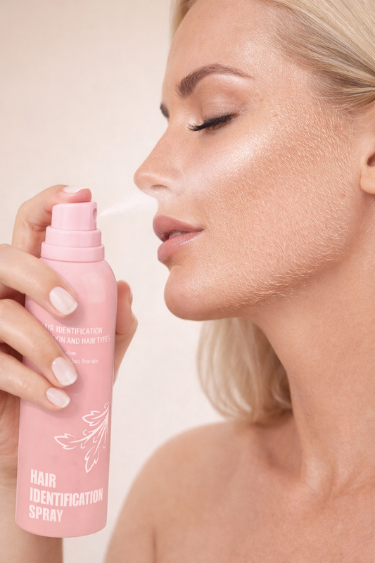 Dermaplaning setti kasvoille – karvojen tunnistussuihke + 4 dermaplaning-terää