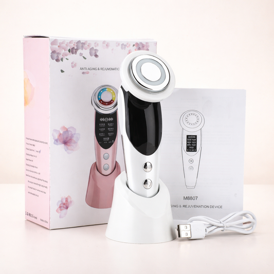 7-in-1 kauneuslaite kasvoille – LED, EMS ja ionilaite ihonhoitoon