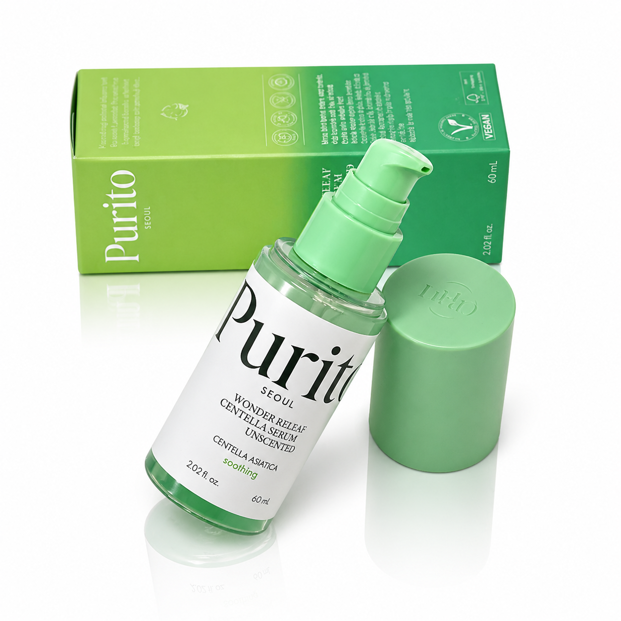 Purito Bamboo Essence kasvovoide 100 ml & Centella Asiatica -seerumi 60 ml – korealainen ihonhoito kaikille ihotyypeille
