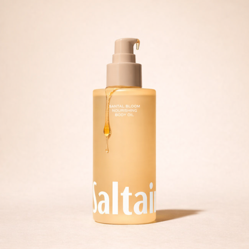 Vartalo öljy kuivalle iholle Santal Bloom 118ml – Ravitseva Premium-Öljy Kukui, Cacay & Skvalaani