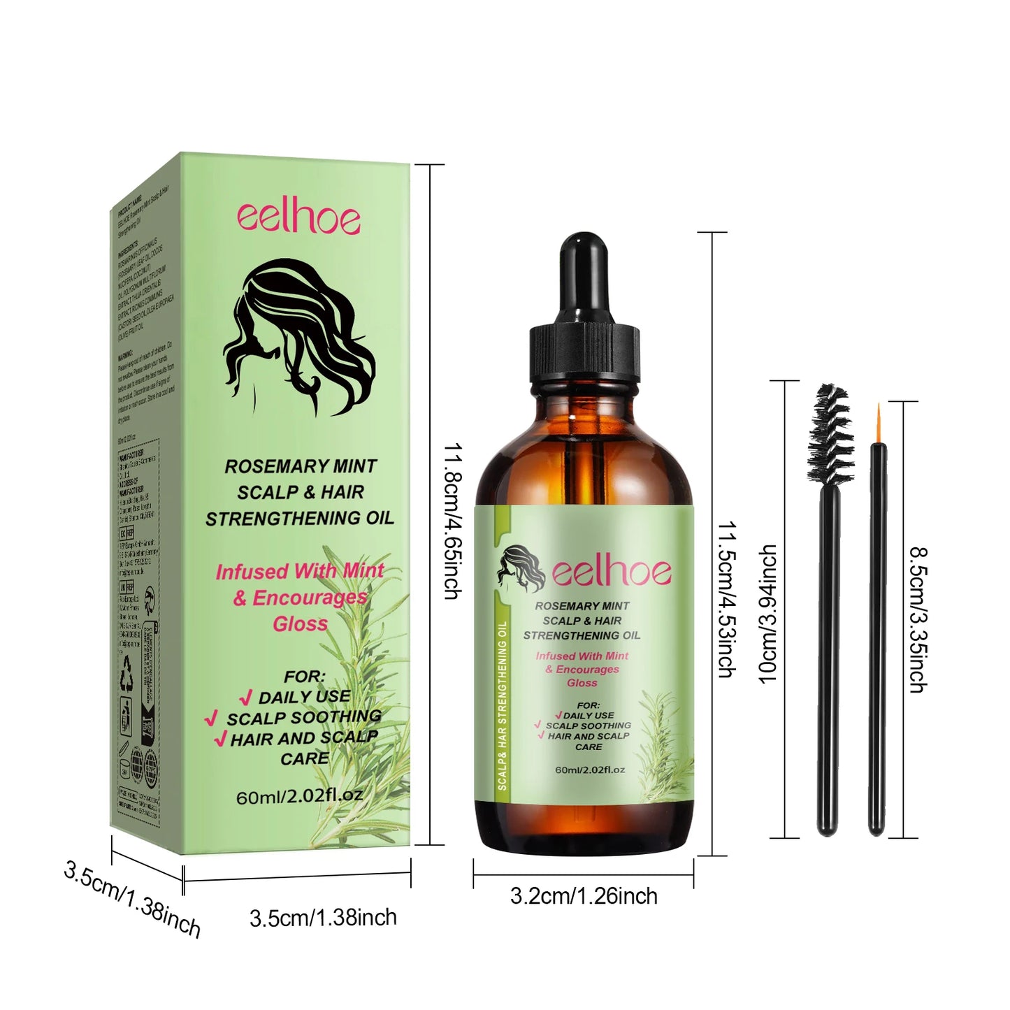 Rosemary Hair Care Essential Oil Prevent Hair Loss Reduct Dryness Frizz Nourish the Scalp Stabiliz the Roots Hair Care Products