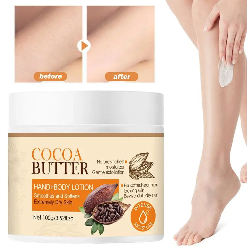 100Ml Cocoa Butter Body Butter Nourishing Cocoa Lotion Body Milk Hydrating Moisturizing Lotion for Dry Daily Skin Moisturizer