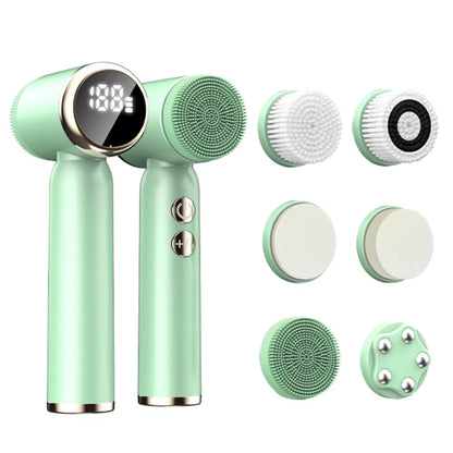 Waterproof Silicone Facial Cleansing Brush - Blackhead Removal Acne Pore Cleaner Rejuvenates Skin Beauty Care Face Machine
