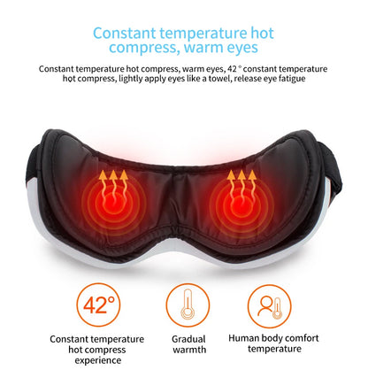 Electric Eye Massager with Heat Vibration Bluetooth Music Massage Relax Glasses DC Eyes Care Device