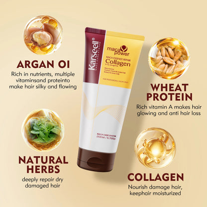 200Ml  Collagen Hair Treatment Deep Repair Conditioning Argan Oil Collagen Hair Mask Essence for Dry Damaged Hair