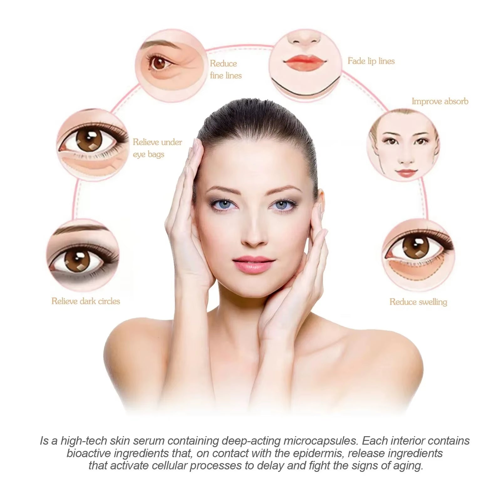 Anti Wrinkle Face Serum Hyaluronic Acid anti Aging Shrink Pore Lifting Firming Wh-Itening Sp-Ots Moisturizing Skin Care Products