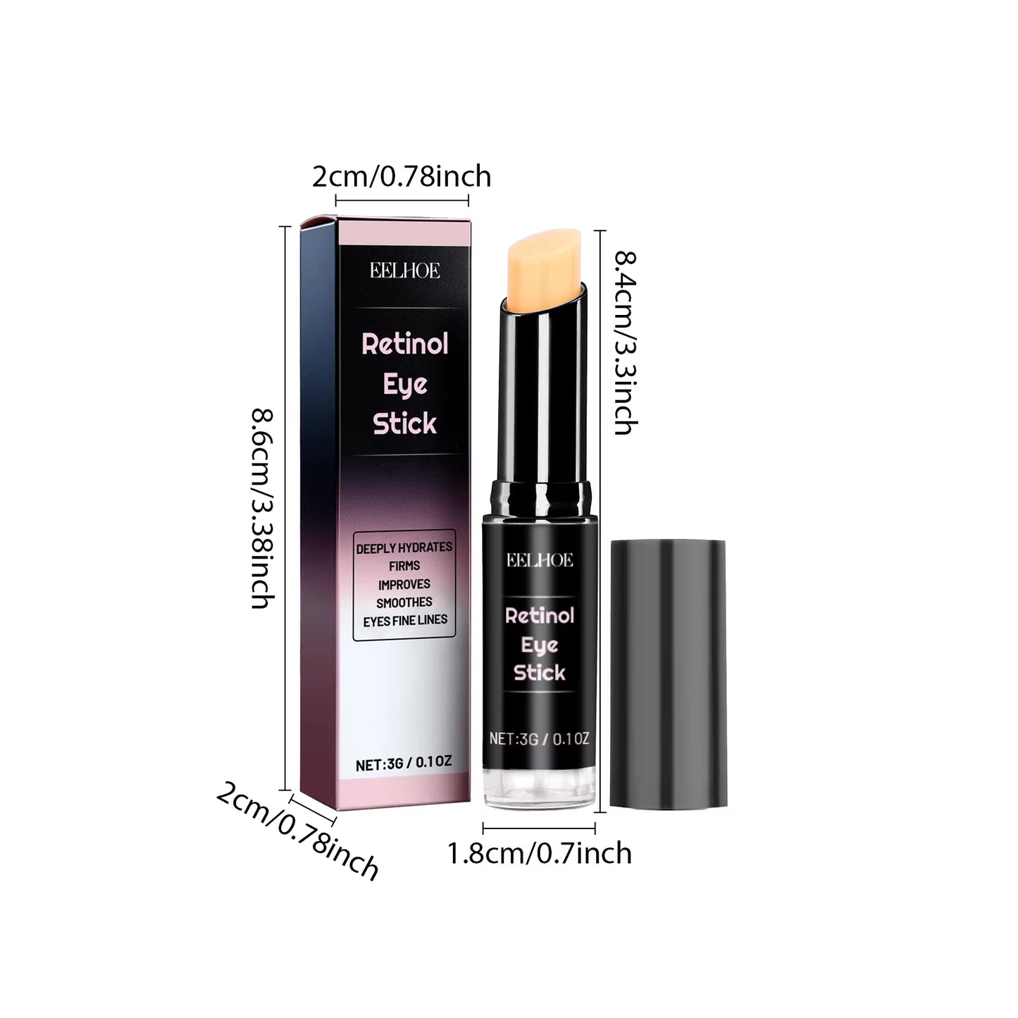 Retinol Eye Cream Stick Collagen Fade Fine Lines Wrinkle Lightening Dark Circles Firming Eye Bags Puffiness Moisturizing Eye Cre
