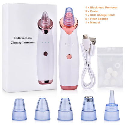 Electric Blackhead Remover Pore Vacuum Cleaner Facial Black Dots Vacuum Cleaner Acne Pimple Blackhead Removal Black Dots Remover
