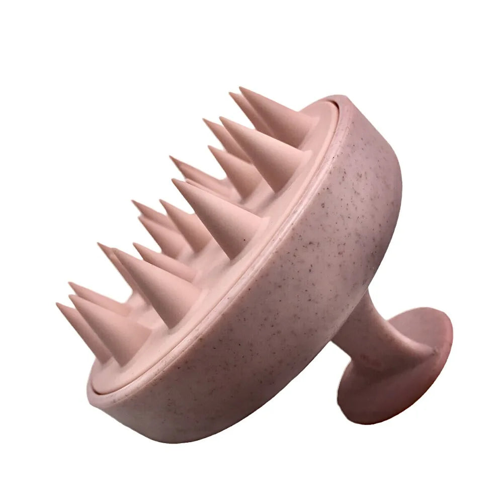 Wheat Straw Silicone Shampoo Brush Head Scalp Massage Comb Hair Washing Comb Clean Care Hair Root Itching Scalp Massage Comb