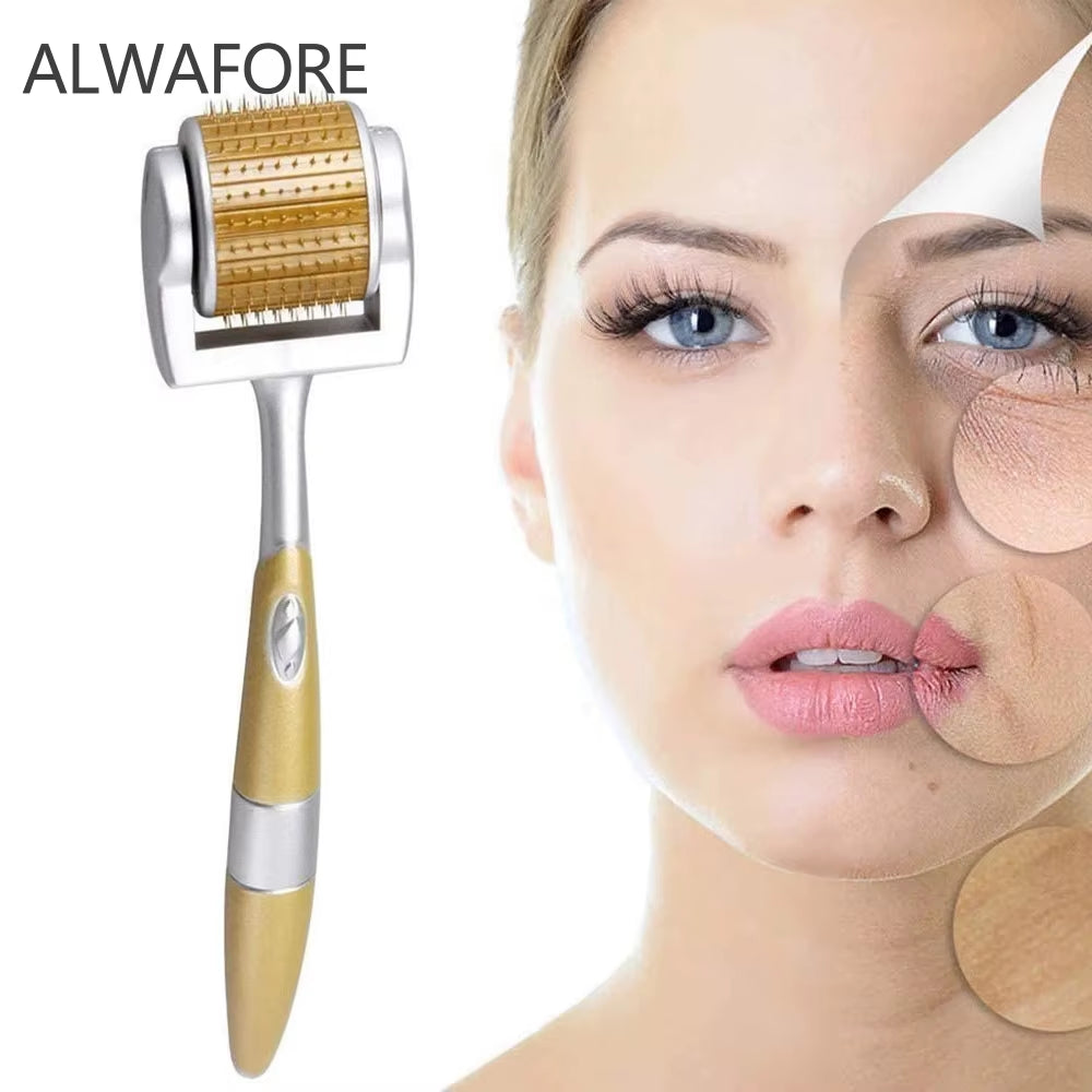 Professional Titanium ZGTS Derma Roller 192 Needles for Face Care and Hair-Loss Treatment CE Certificate Proved