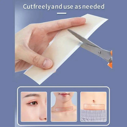Silicone Scar Tape 1.57X19 Inches Invisible Silicon Gel Scar Patch Scar Sheets Reusable Scar Away Silicone Scar Tape