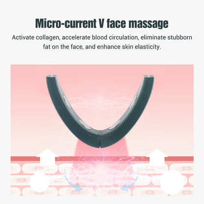 Electric V-Face Face Lift Device 6Mode Heated Skin Rejuvenation Double Chin V Face Vibration Massager Wireless Remote Control