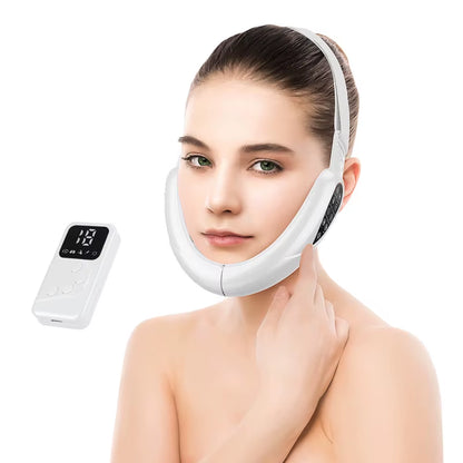 Facial Lifting Device LED Photon Therapy Facial Slimming Vibration Massager Facial Heated Double Chin V Face Vibration Massager