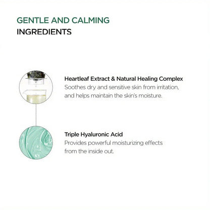 Korean Skincare 70% Heartleaf Lotion - Triple Hyaluronic Acid, Soothing & Hydrating, 200Ml