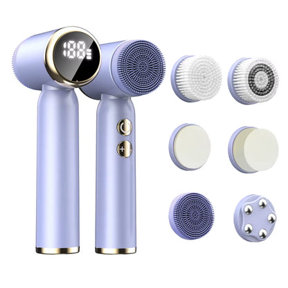 Waterproof Silicone Facial Cleansing Brush - Blackhead Removal Acne Pore Cleaner Rejuvenates Skin Beauty Care Face Machine