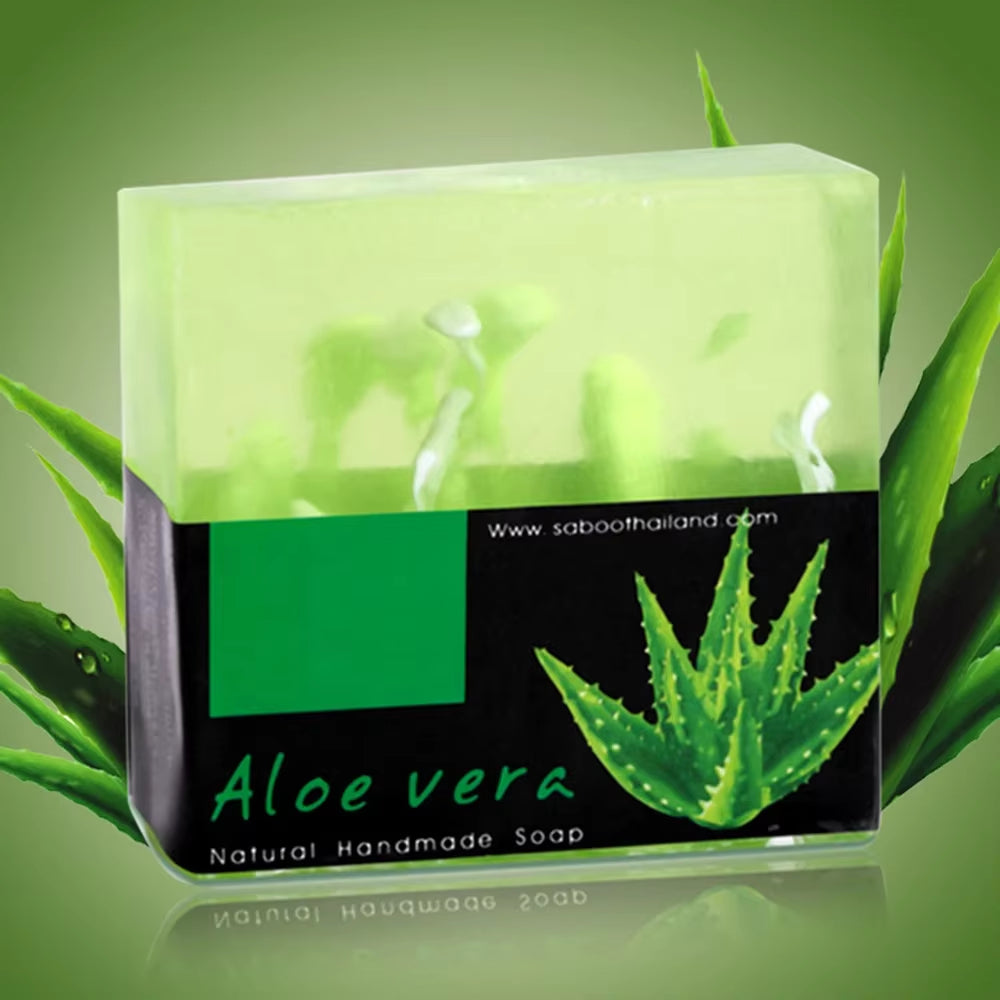 Natural Aloe Handmade Soap Moisturizing Whitening Natural Essential Oil Facial Cleansing Soap Facial Cleansing Supplies
