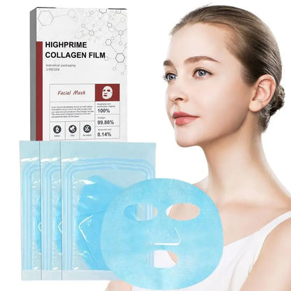 3Pcs Soluble Collagen Face Mask Collagen Facial Mask Melting Collagen Film anti Wrinkle Anti-Aging Mask for All Skin Types