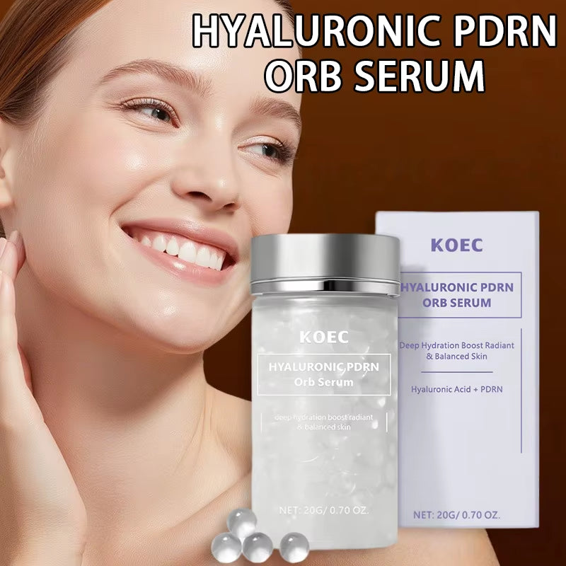 Korean Hyaluronic PDRN Orb Serum Spherical Particles Beads Face Essence Deep Hydration Salmon DNA Plumping Firming Moisturizer