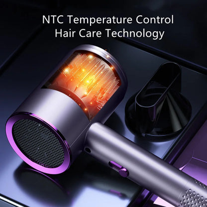 High-Speed Electric Turbine Air Blower Low Noise Constant Temperature Fast Drying Portable Negative Ion Hair Dryer