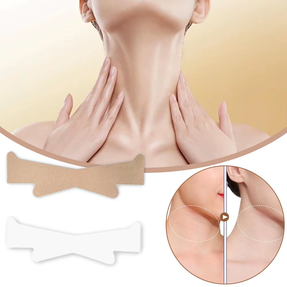 5/10/20PCS Neck Tape Lifting Invisible, Neck Wrinkle Patches, Reusable Elastic Strips Daily Jaw Face Neck Invisible Firming Tape