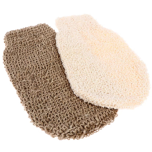 2 Pcs Peeling Exfoliating Gloves Shower Body Brush Fingers Bath Towel for Shower Body Brush Towel SPA Foam Body Massage