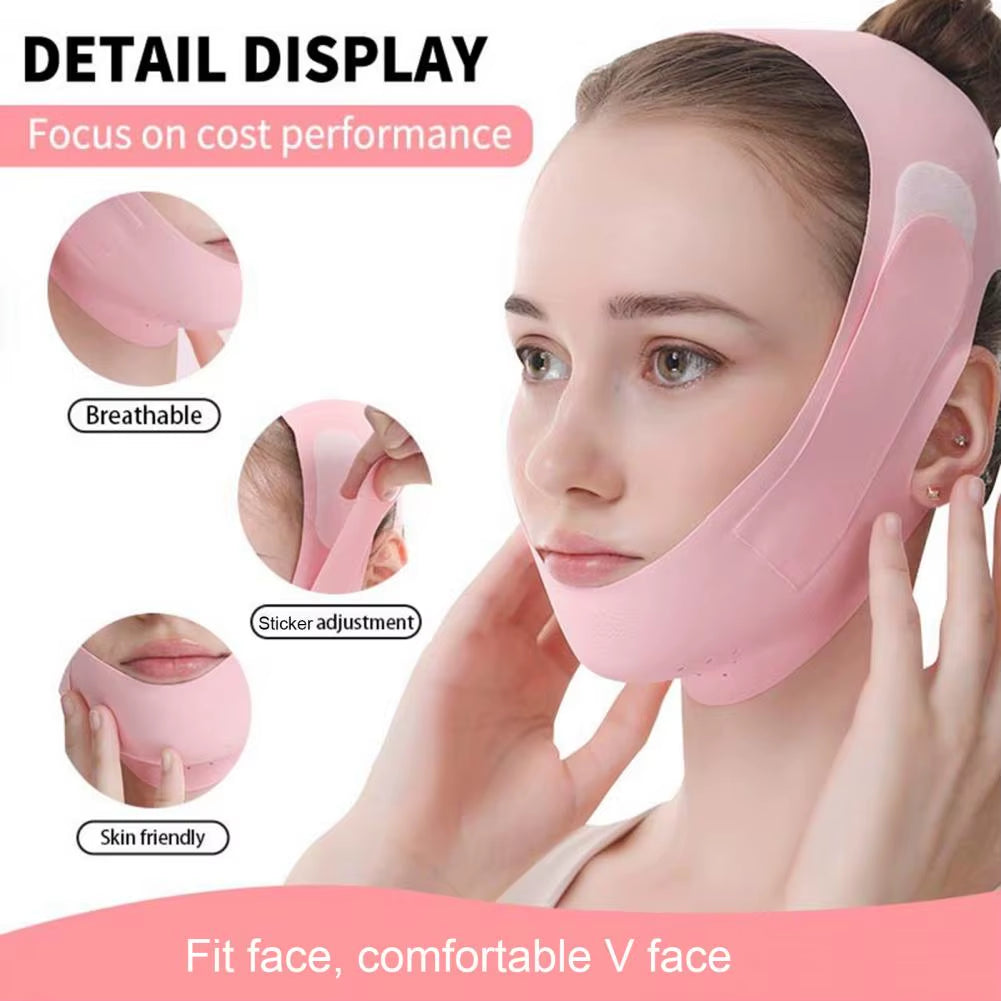 V Line Face Lifting Strap Double Chin Eliminator Facial Slimming Bandage Skin Care Beauty Tool for Women Men Jawline Lift Strap
