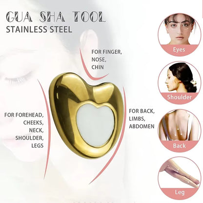 Gua Sha Board Ice Globes for Facials Stainless Steel Ice Roller for Face and Neck Facial Cryo Roller Massager Skin Care Tool