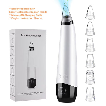Electric Blackhead Remover Pore Vacuum Cleaner Facial Black Dots Vacuum Cleaner Acne Pimple Blackhead Removal Black Dots Remover