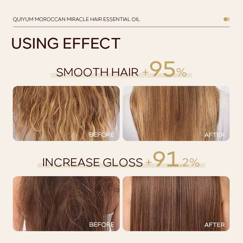 100ML Hair Care Oil Moroccan Pure Argan Hair Essential Oil for Dry Hair Types Multi-Functional Hair Care Products for Woman