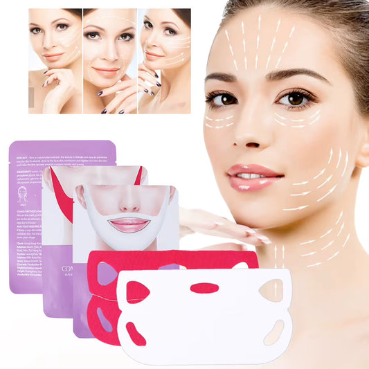 4D Double Chin V Shape Face Mask anti Puffy Face Lift Slimming Mask anti Aging Ear Tightening Double Chin Reducer for Skin Care