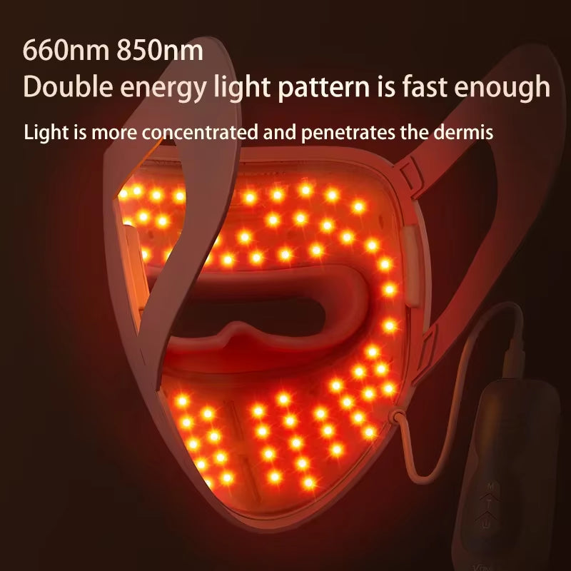 4 Color Light Facial Led Mask Red Light Therapy 320 Beads Face Photon Light Skin Rejuvenation anti Wrinkle anti Acne Beauty Care
