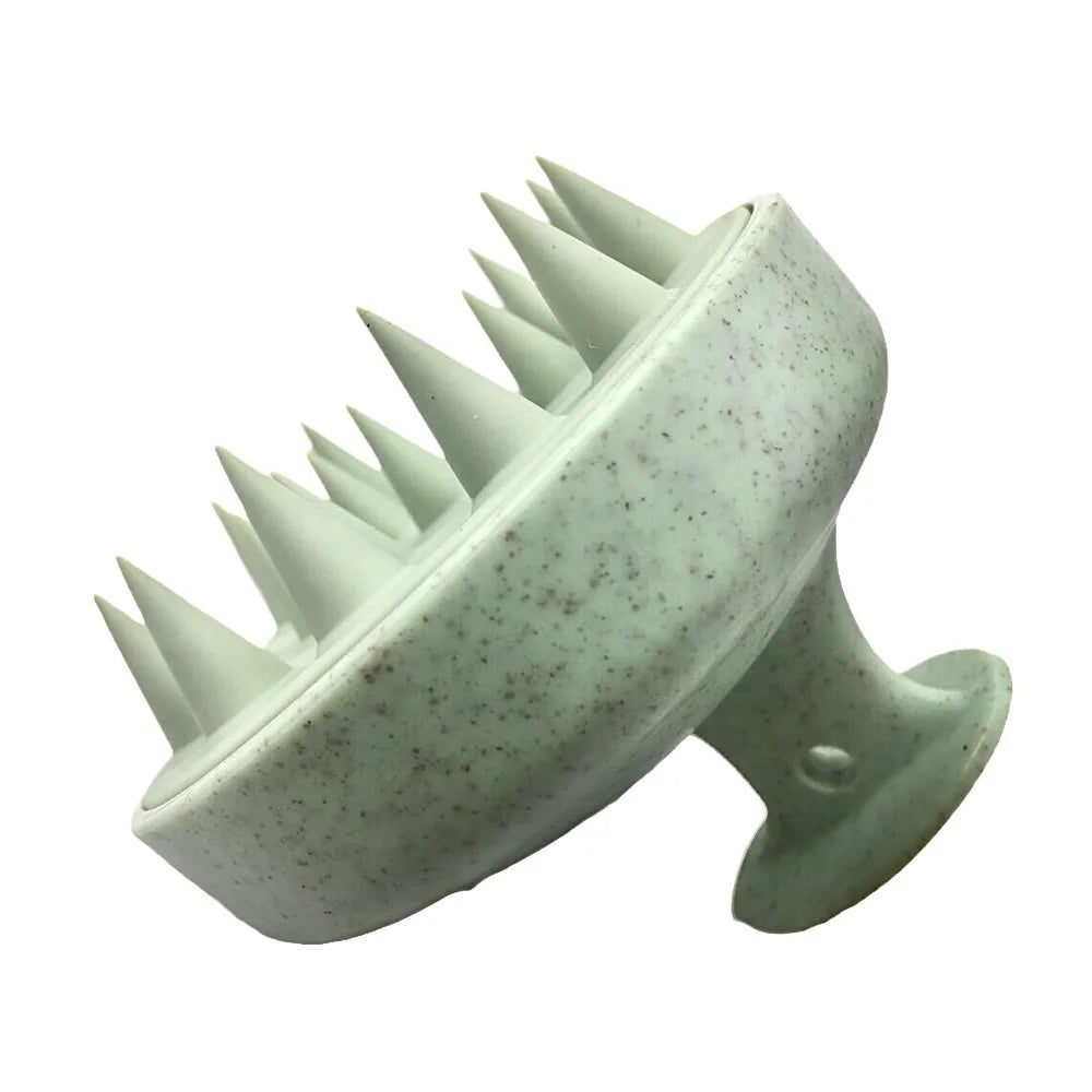 Wheat Straw Silicone Shampoo Brush Head Scalp Massage Comb Hair Washing Comb Clean Care Hair Root Itching Scalp Massage Comb