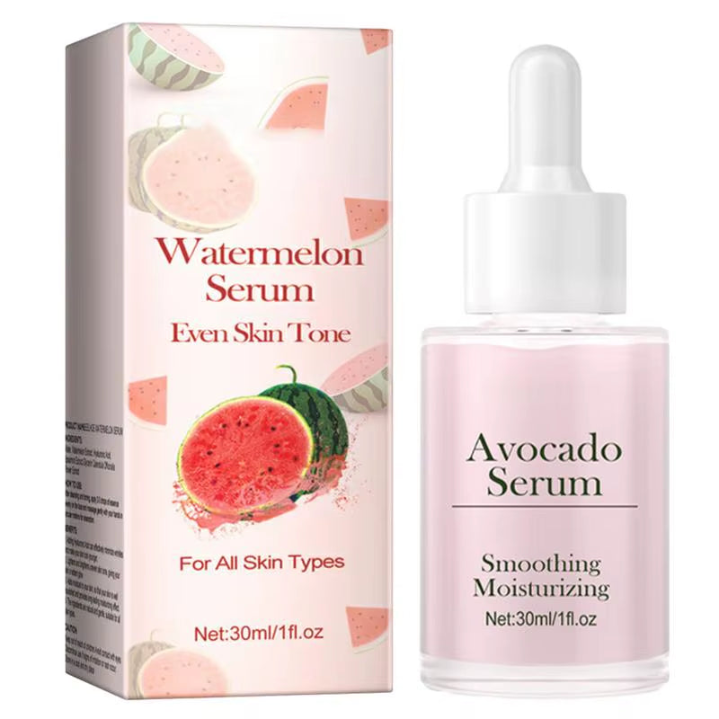 Avocado Face Serum Watermelon Face Firming Essence Lifting Firming Fade Fine Lines Anti-Aging Essence Removing Wrinkles Essence