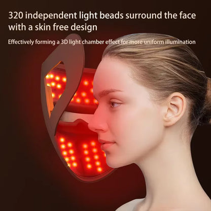 4 Color Light Facial Led Mask Red Light Therapy 320 Beads Face Photon Light Skin Rejuvenation anti Wrinkle anti Acne Beauty Care