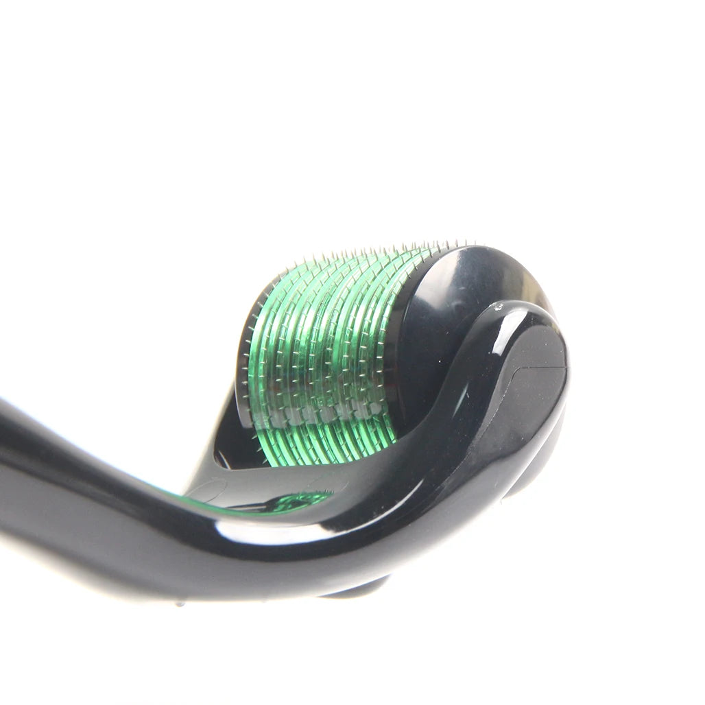 1Pcs/Box Black Green Derma Roller 540 Pin Derma Roller Microneedling Roller for Face, Beard Growth - Includes Free Storage Case