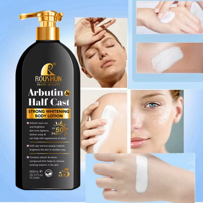 Arbutin HALF CAST Body Lotion Sun Cream 2-In-1 Refreshing Moisturizing and Non Greasy Body Lotion Sunscreen
