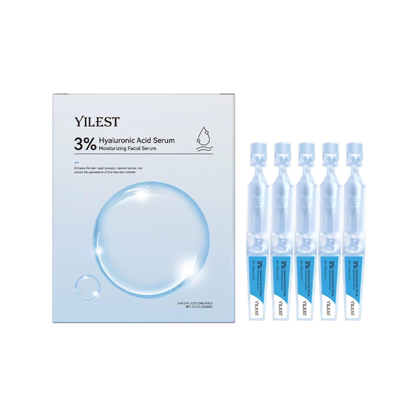 10Pcs/Box PDRN Serum Moisturizing Repairs Brightens Reduces Sagging Skin Care Essence Benefits anti Aging Facial Treatment