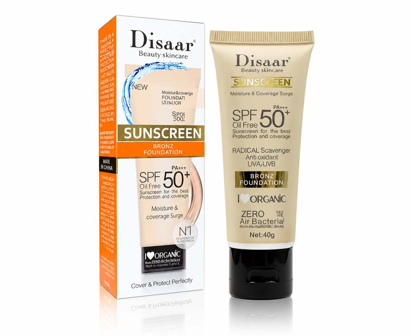 SPF50+ Aurinkosuoja & Meikkivoide Kasvot – Kevyt BB Cream UV-Suoja Kaikille Ihotyypeille