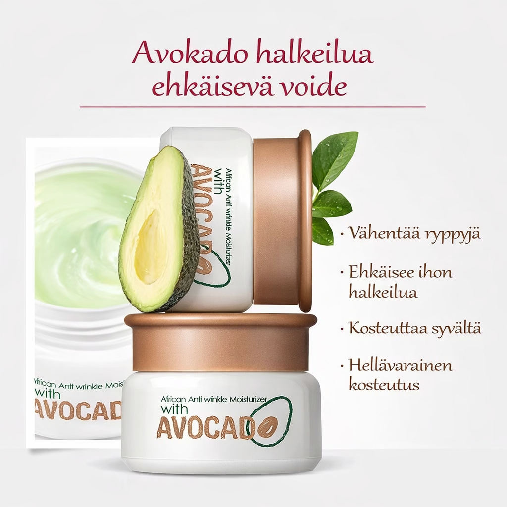 Kasvovoide kuivalle iholle – avokado kosteuttava anti-age voide (50 g)