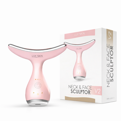Kasvojen ja kaulan muotoilulaite – EMS, LED ja lämpö (4-in-1) Face & Neck lifting LUX SKIN