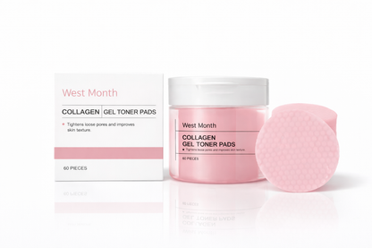 West & Month kollageen puhdistuslaput – (60 kpl)