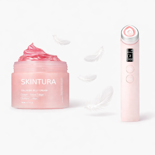 Kollageeni Jelly voide + Booster – kosteuttava ja kiinteyttävä ihonhoitosetti
