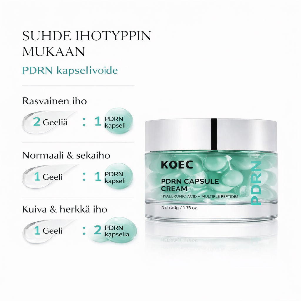 PDRN Kasvovoide 50g – Lohen DNA Kapselivoide Juonteille, Kiinteytykseen & Syväkosteutukseen